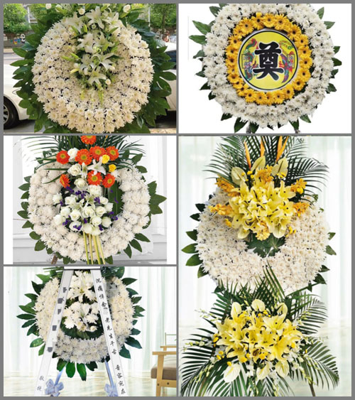 福建漳州平和县九峰镇陈彩村花圈速递
